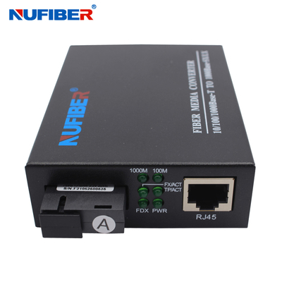 CCTV를 위한 1000Base 광섬유 미디어 컨버터 기가비트 WDM 1490nm 1550nm 20 킬로미터
